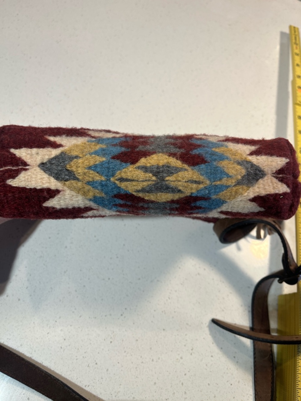 MZ Made Handwoven Zapotec Wool Crossbody Bag - Aztec Pattern - Picture 5 of 16